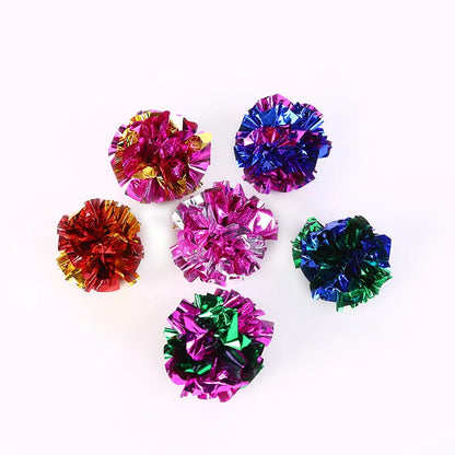 10 Pack 5.5Cm Ringing Paper Ball Pet Cat Toys Interactive Pet Products for Kitten Cat Accessories Pet Supplies