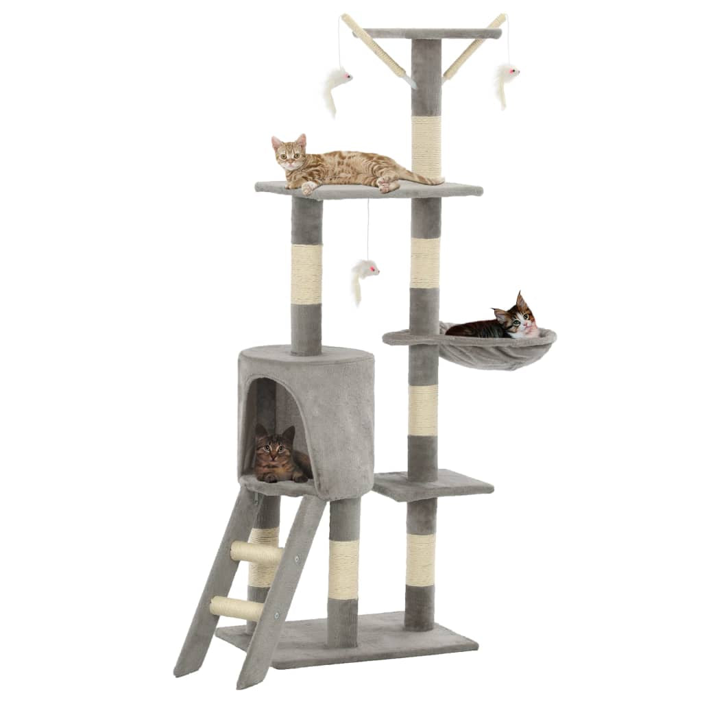 Cat Scratching Post with Sisal Posts 138 Cm Cat Scratching Post
