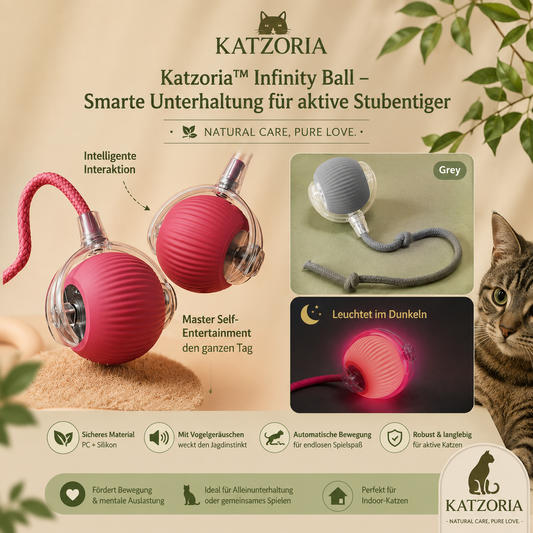 Katzoria™ Infinity Ball – Smarte Unterhaltung für aktive Stubentiger